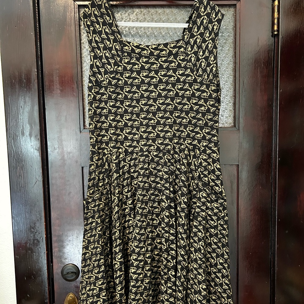 Effie's Heart Gramophone Pattern Dress